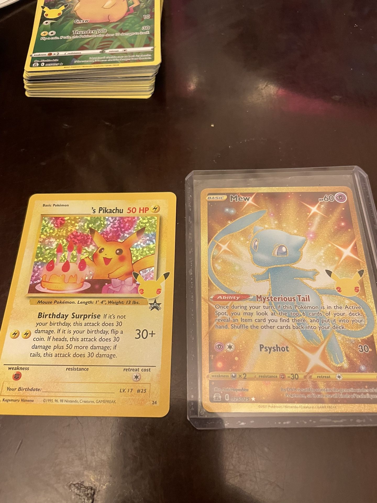 Mew Full Art Secret Rare And Birthday Pikachu Pokémon Celebrations 