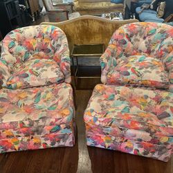 Armchairs Chaise Tufted With Footstools