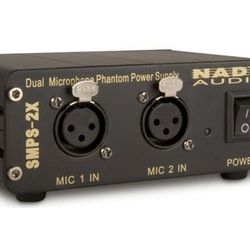 Nady SMPS-2X 2-Channel 48V Dual Phantom Power Supply for SCM Series Microphones