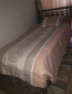Grey Metal Bed Frame