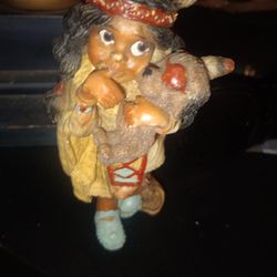 Native American little  girl figurines 6" Collectible Home Decor