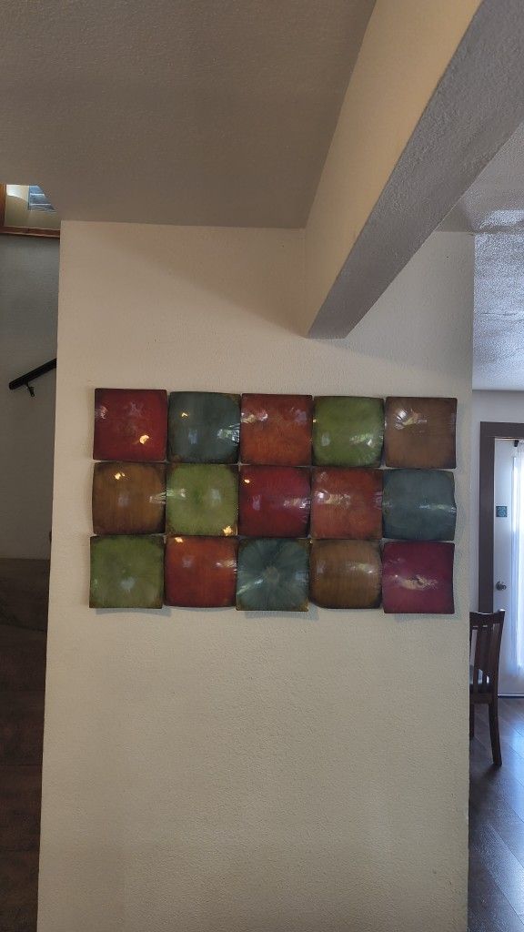 Multicolored Metal Wall Art