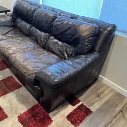 Brown Leather Sofa - $150 OBO