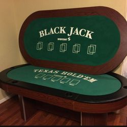 3 & 1 Black Jack / Texas Hold'em Table & Foosball Table 