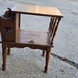 Antique Wood Side Table