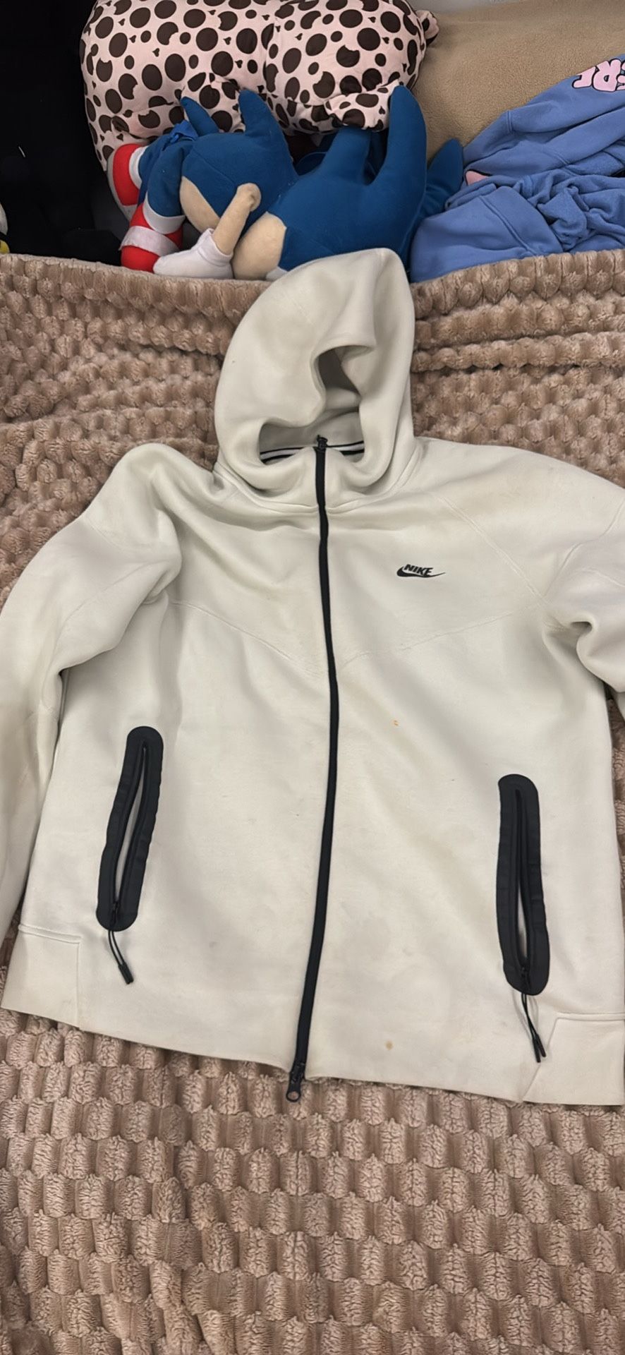 Tan Nike Tech Zip Up Size L