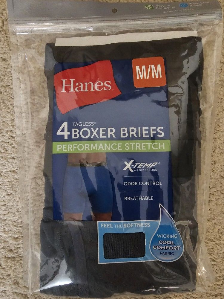 Men's Hanes 4 Pack Boxer Brief X-TEMP