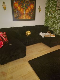 Luxury black couch