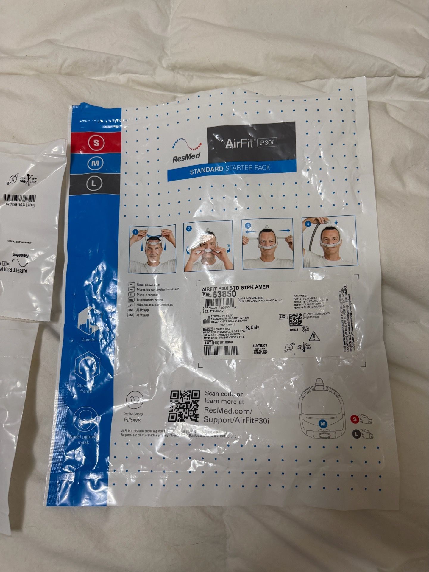 Remed Airfit P301 headgear and nasal pillow s