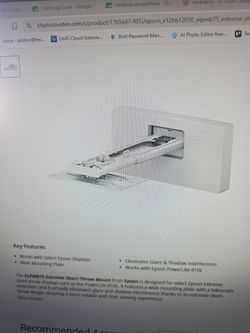 Epson ELPMB75 extreme short throw mount