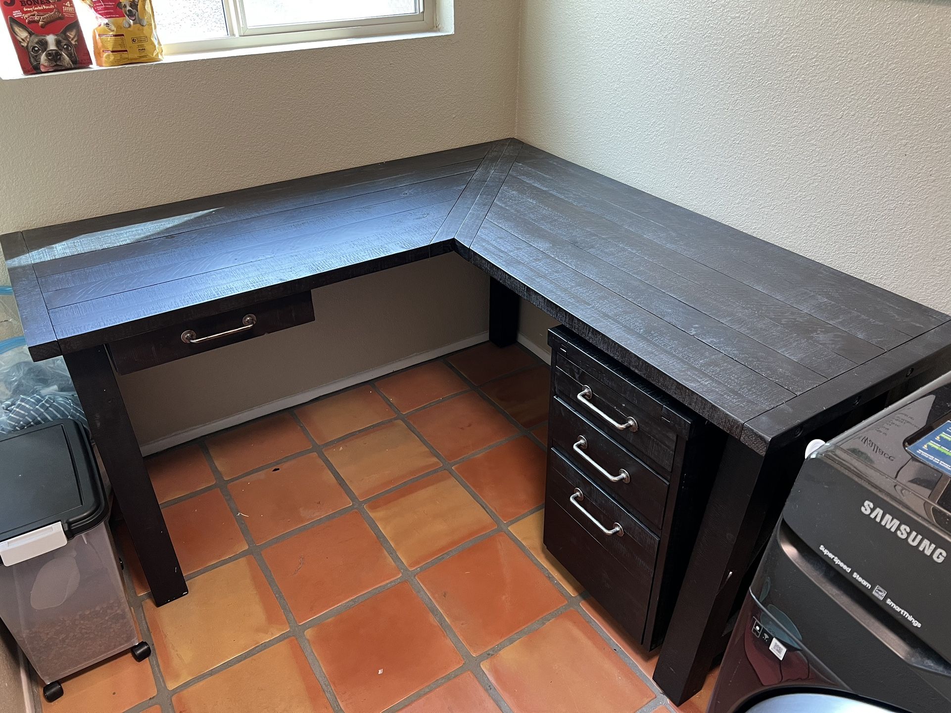 Living Spaces Jaxon Desk w/ Drawers & Chair