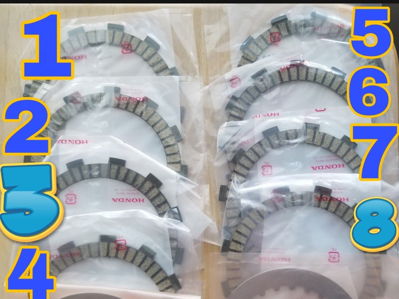 Brand new complete OEM clutch kit for 2002 to 2007 Honda CR225