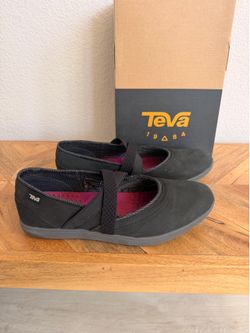 Teva Women's Size 8.5 Hydro-Life Slip-on Flats Cross-Strap/Mary Jane MSRP $90 S/N 1017147 In Black Leather West Las Vegas See My Listings Summerlin