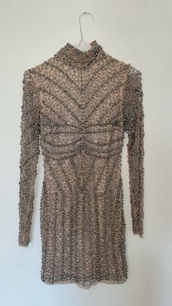 Peace + Love Silver Embellished Mini Dress