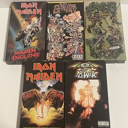 Vintage iron maiden Gwar vhs tapes