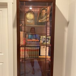 Antique, Lighted Curio Cabinet, Bookcase