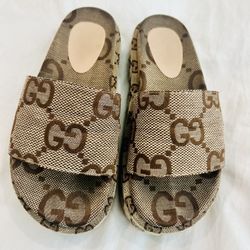 Angelina Maxi GG Platform Slide Sandals -Size 8 