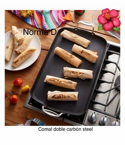 Plancha doble carbón steel nueva en su caja 🌺 princess house 🌺