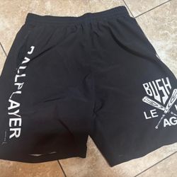 Bush League Ballplayer Baseball Shorts Athletic Sportswear Men’s Size L Excellent Condition