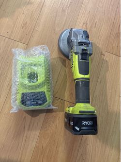 Ryobi 18V Cordless Angle Grinder with 4.0ah Battery and Charger