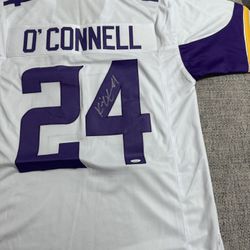 Kevin O’Connell Signed Autograph Custom Jersey - Jsa Coa Sticker Only - Minnesota Vikings