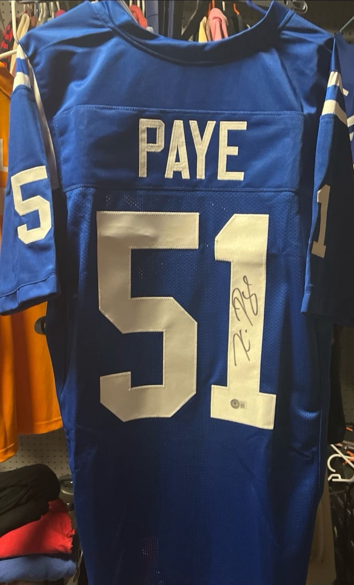 Signed XL jersey by Kwity Payne of the Indianapolis Colts hologram!
