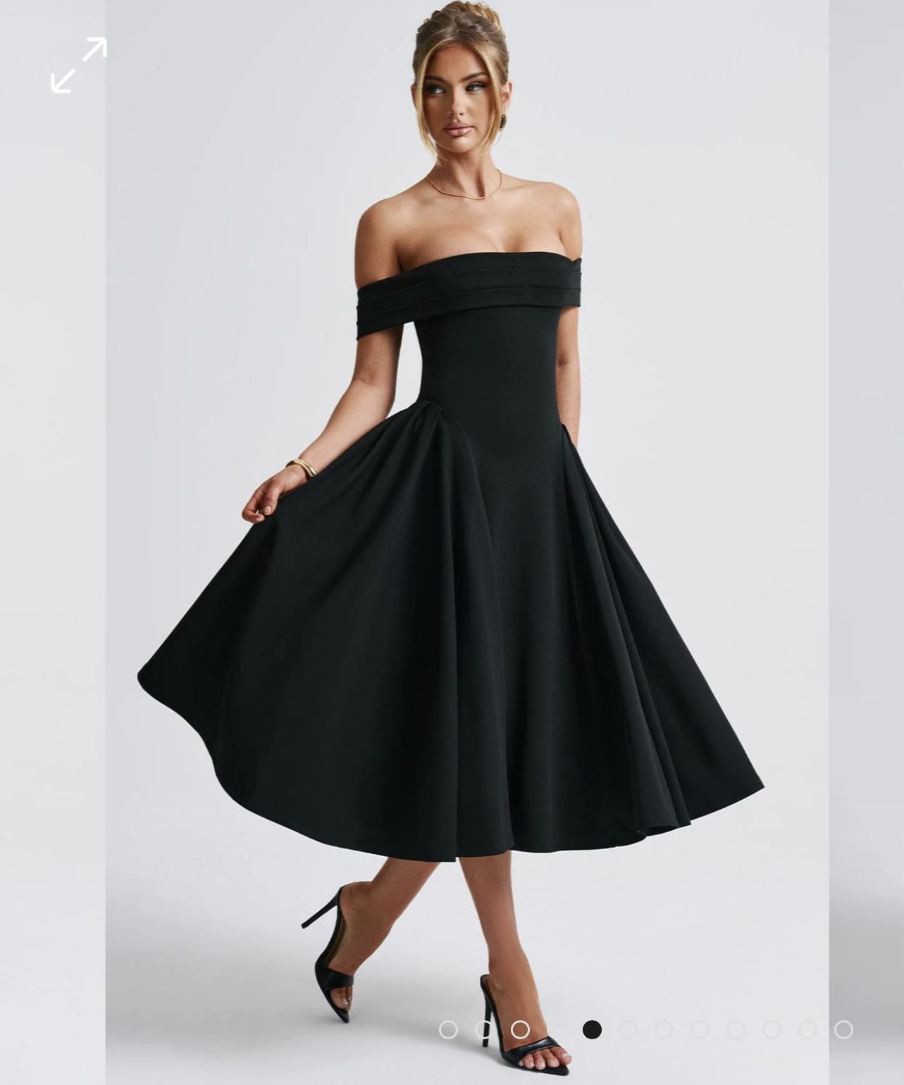 Babyboo Miranda Midi Black Dress