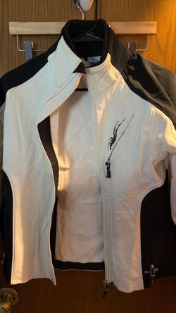 Spyder White and Black Zip-Up Jacket