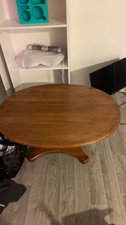 Oval Brown Wooden Coffee Table