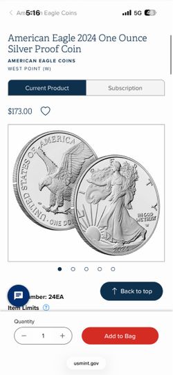 2024 American Eagle One Ounce Silver Proof Coin