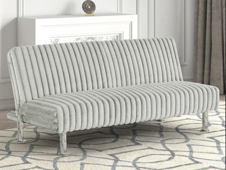 Brand New Light Grey Futon Sofa Sleeper 