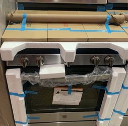 ge - cu. ft. self-cleaning freestanding range - stainless steel