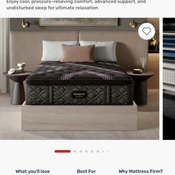 Mattrress beautyrest black series  2 pillow top king size brand new