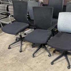 2 Black Mesh Office Rolling Computer Chairs! Adjust! Only $30 Ea! 