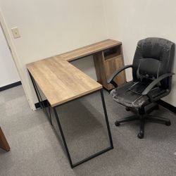 L Shaped Office Desk With Cabinet