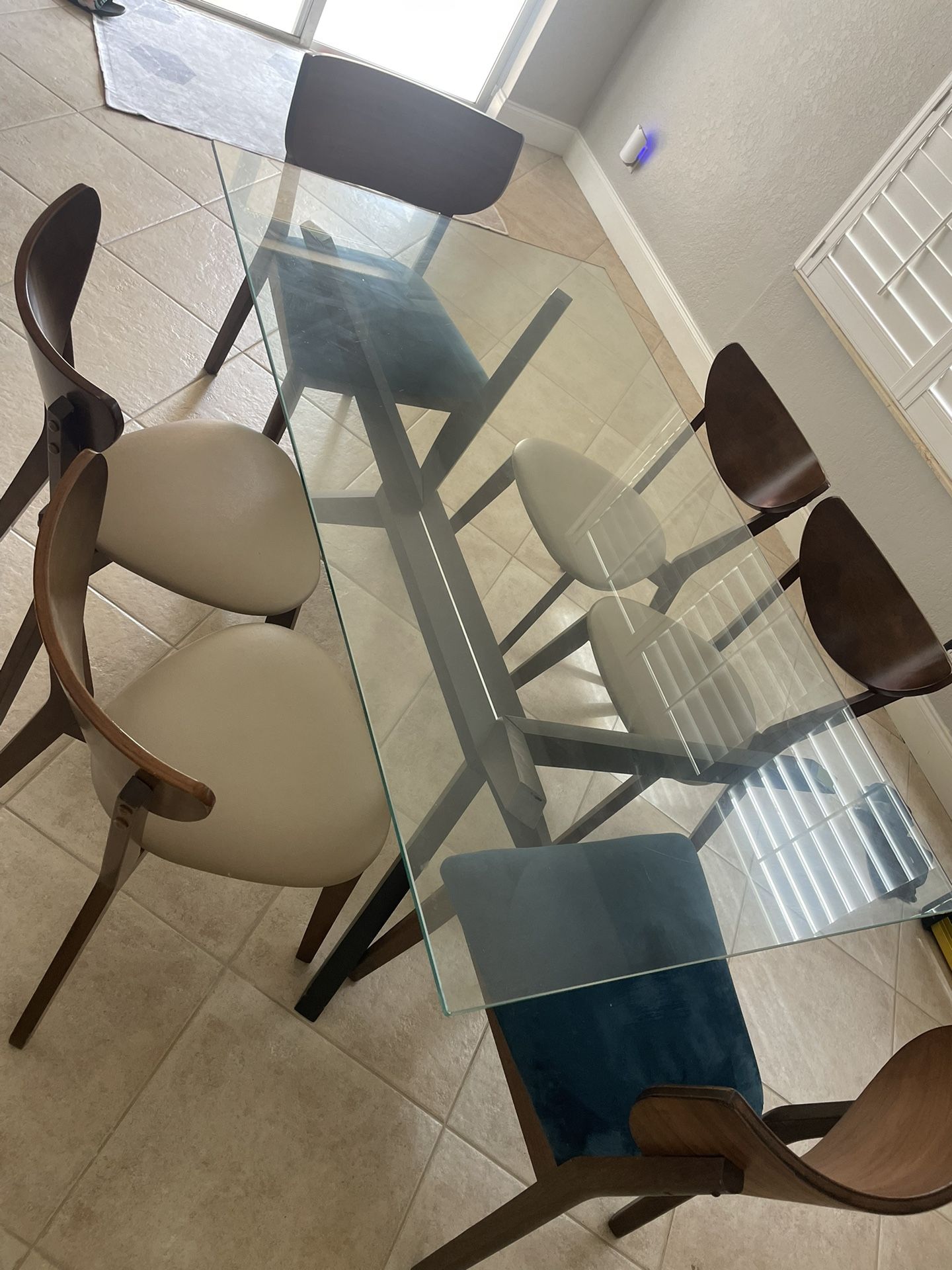 Glass Table Dining Set