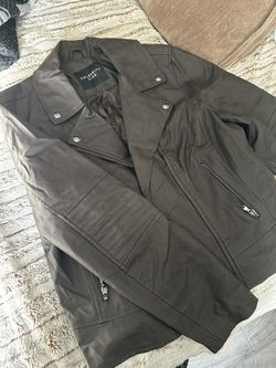 Brown Faux Leather Moto Jacket NEW With Out Tags 
