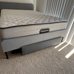 IKEA Bed And Beautyrest Mattress In great Condition Like New - Full size