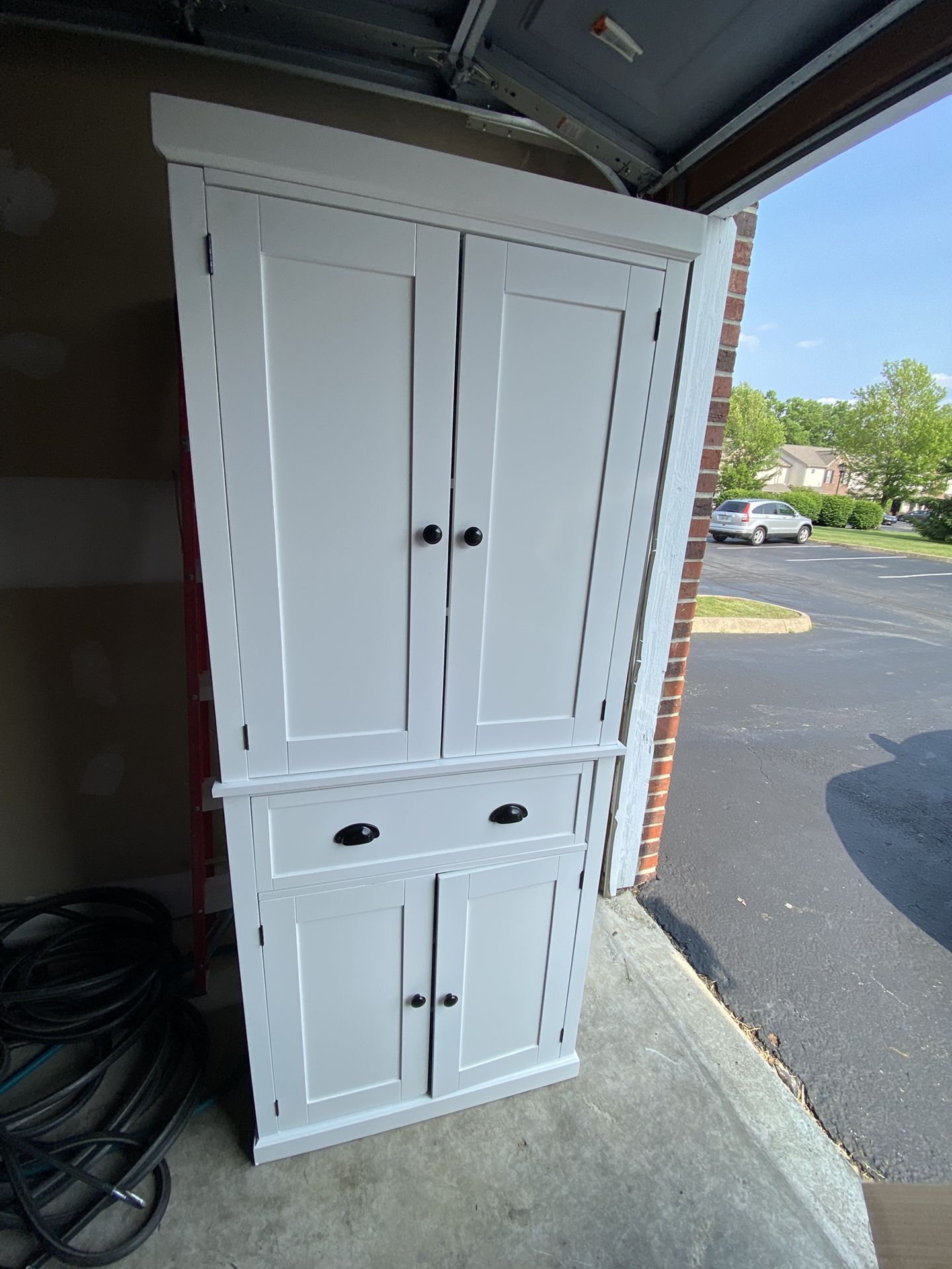 Barely Used Stand Alone Wooden Pantry