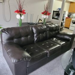 Brown faux leather Sofa