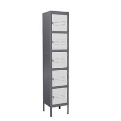 5-Tier Metal Locker Storage Shelves Locker 12 in. D x 12 in. W x 66 in. 