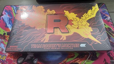 Team Rocket’s Moltres Ex Ultra Premium Collection. Accepting All Reasonable Offers Cash Or Zelle.