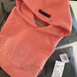XL Size Essentials Coral Hoodie