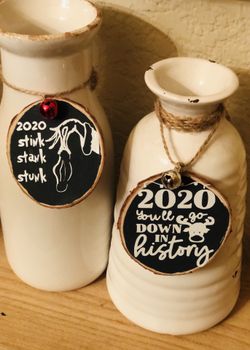 2020 Stink Stank Stunk Mask Ornament, Cute Funny You’ll go down in history, Pandemic, Custom made