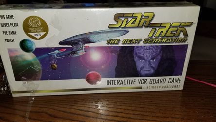 COLLECTIBLE NEVER OPENED STAR TREK THE NEXT GENERATION KLINGON CHALLENGE INTERACTIVE VCR BOARD GAME. PICK UP MIDDLEBORO ONLY. FINAL SALE
