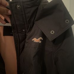 Hollister Rain Jacket Size M Women’s Pink And Grey