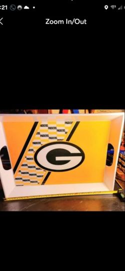 NFL, GREEN BAY PACKERS (18"×14") Thick plastic seving tray, firm