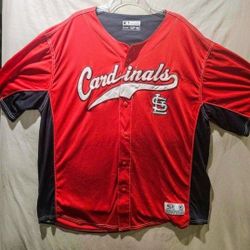 St.Louis Cardinals 2XL Gear, Red Cards Jersey, and Majestic Postseason, Gray Hooded Sweatshirt , Take BOTH for$50 or Individual Prices Below
