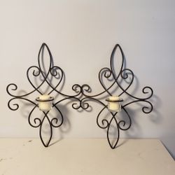 METAL WALL CANDLE HOLDERS