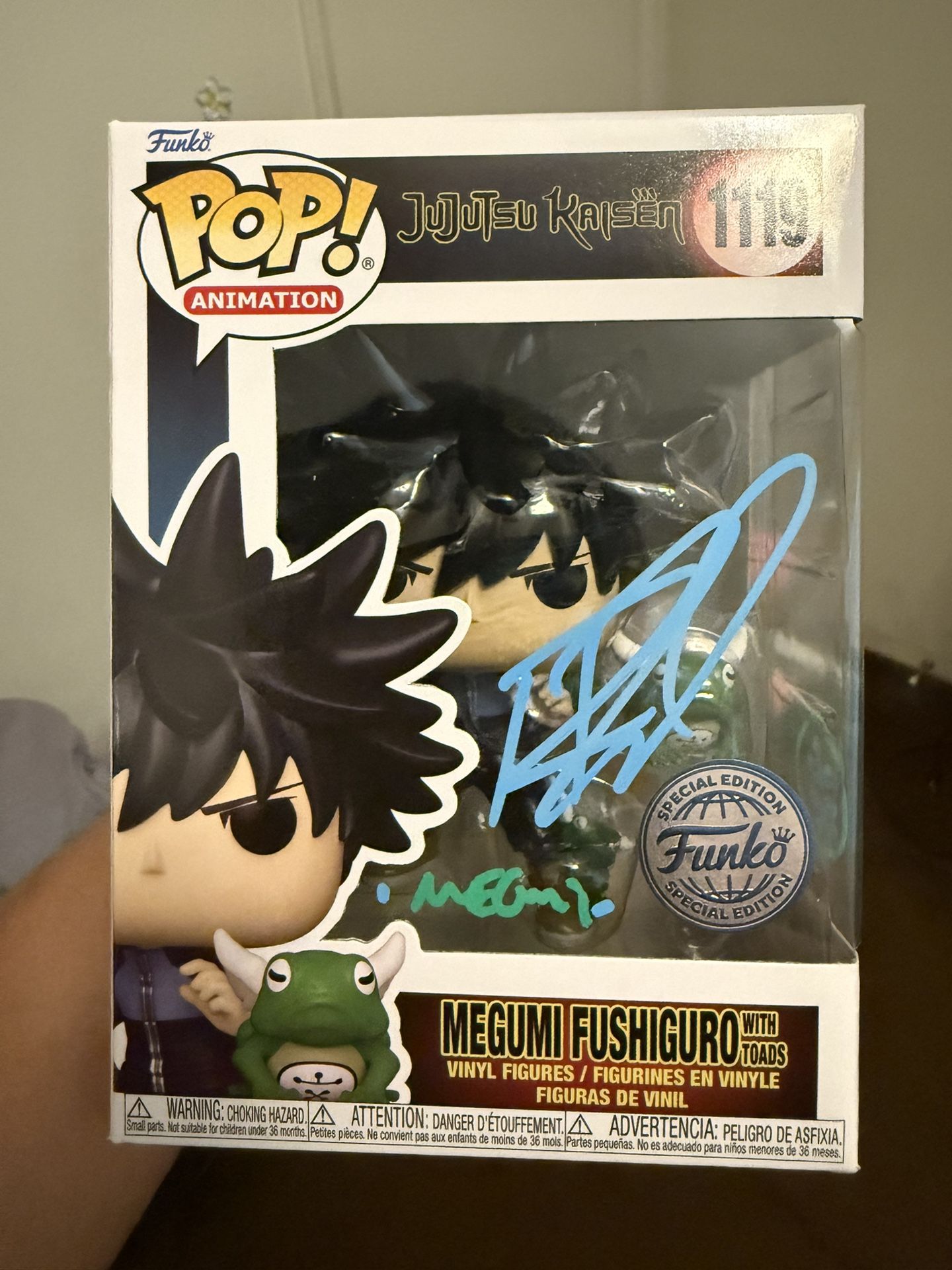 Jujutsu Kaisen Megumi Fushigiro Funko Pop Signed
